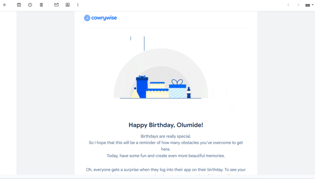 birthday email campaign 