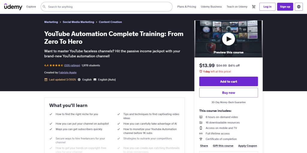 youtbe automationo complete training