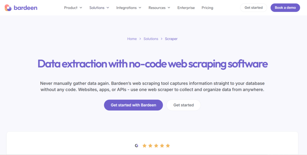 data extraction with no-code web scraping software