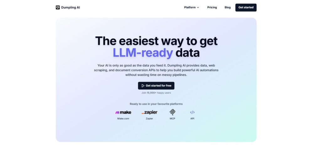 dumpling ai llm-ready data