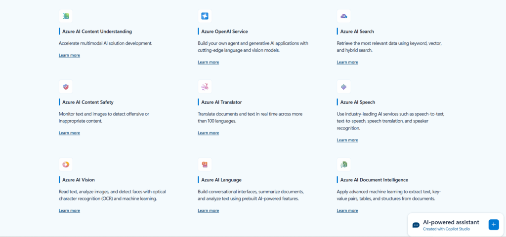 microsoft azure cognitive software