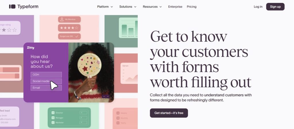 typeform - get to know your customers with form worth filling out