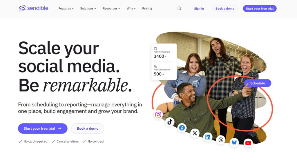 sendible - scale your social media Be markable