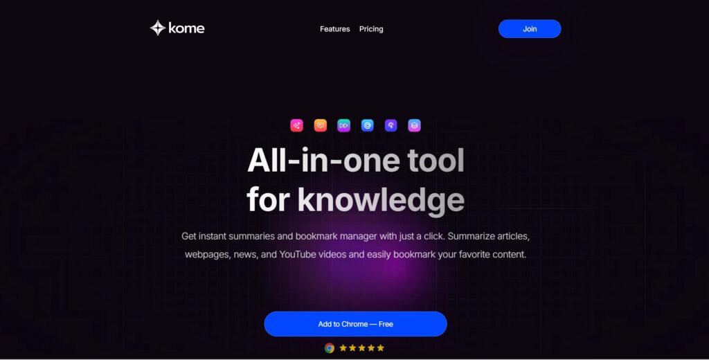 kome - all-in-one tool for knowlegde