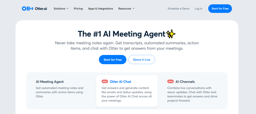 The AI meeting agent - Otter.ai