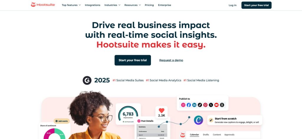 hootsuite - drive real business impact with real-time social insights