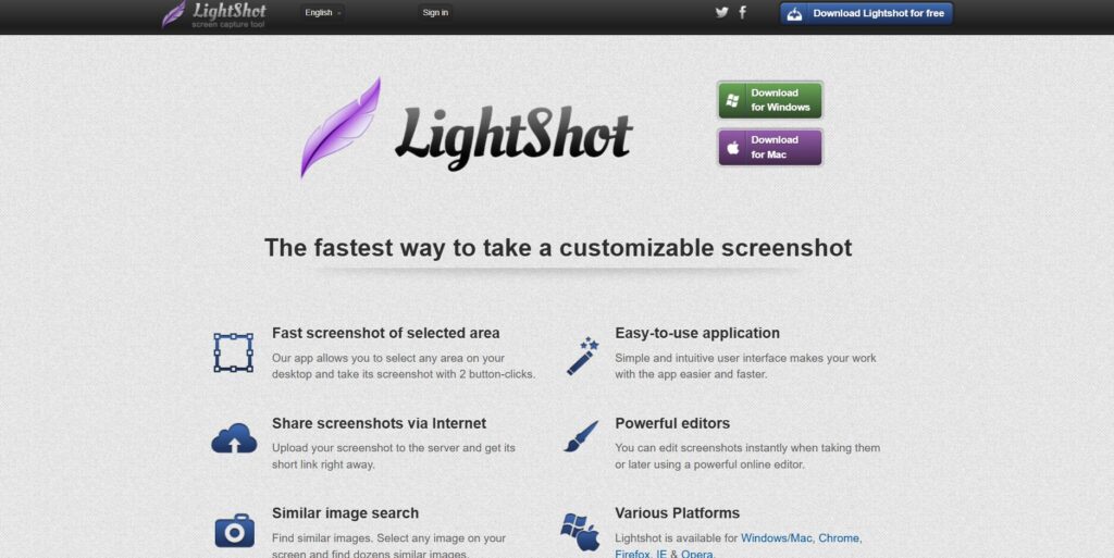 lightshot - the fastest way to take a customizable screenshot