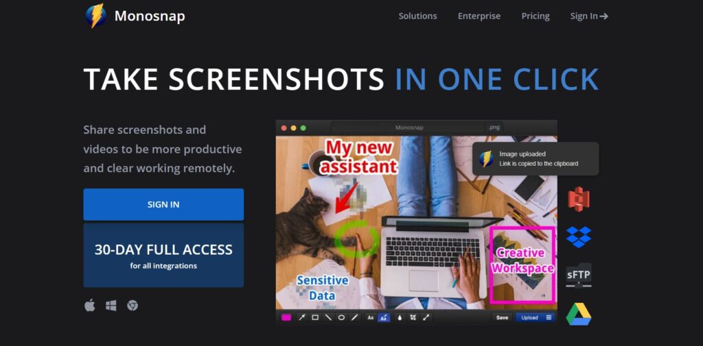 Monosnap - take screenshots in one click