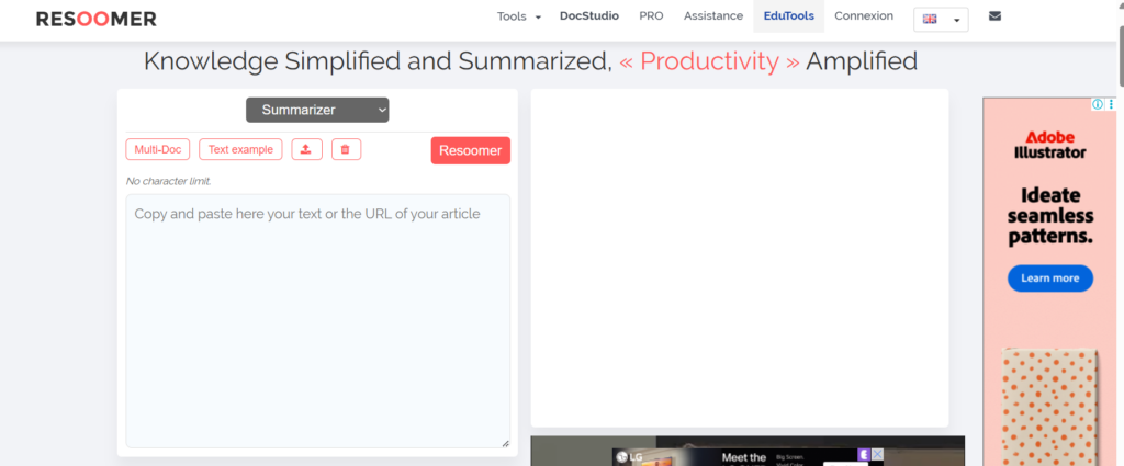resoomer multi-purpose summarization tool
