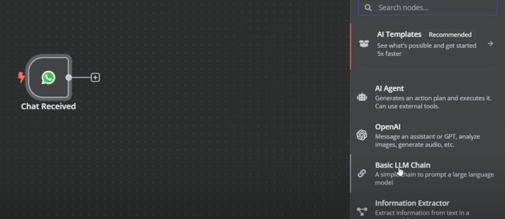 advanced node on n8n