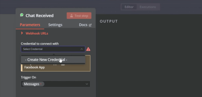 create new credentials